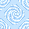 Seamless optical illusion background. Twisted striped distorted shapes. Abstract light colorful texture
