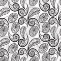 Seamless monochrome pattern Royalty Free Stock Photo