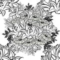 Seamless monochrome pattern