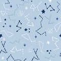 Seamless monochrome pattern star, constellation. Creative space vector childish texture. Perfect for apparel, textile, fabric,