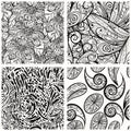 Seamless monochrome patterns