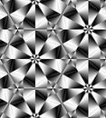 Seamless Monochrome Polygonal Geometrical Pattern Gently Glowing from Light to Dark Tones create the illusion of depth and Royalty Free Stock Photo