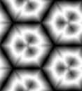 Seamless Monochrome Polygonal Geometrical Pattern.Stripes Decreasing Toward the Center create the illusion of depth and volume Royalty Free Stock Photo