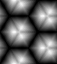 Seamless Monochrome Polygonal Geometrical Pattern. Suitable for textile, fabric, packaging and web design Royalty Free Stock Photo