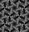 Seamless Monochrome Polygonal Pattern Gently Shimmering from Light to Dark Tones create the illusion of depth and volume Royalty Free Stock Photo