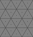 Seamless Monochrome Polygonal Pattern. Geometrical Triangle Abstract Pattern Royalty Free Stock Photo