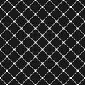 Seamless monochrome rounded square grid pattern background - graphic design from diagonal squares Royalty Free Stock Photo