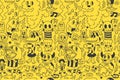 Seamless monster pattern