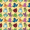 Seamless monster pattern