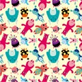 Seamless monster pattern