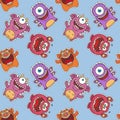 Seamless Monster Pattern