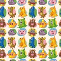 Seamless monster pattern