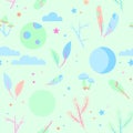 Seamless pajama pattern pastel colors