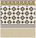 Seamless mosaic friezes and decors