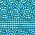 Seamless mosaic pattern - Blue ceramic tile