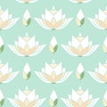 Seamless mosaic pattern design with a lotus