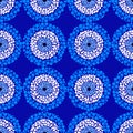 Seamless mosaic pattern with Turkish evil eye bead. Good luck tile. Oriental ottoman design vector background. Perfect for Royalty Free Stock Photo