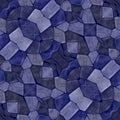 Seamless mosaic texture. Vector blue kaleidoscope