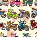 Seamless motorcycle pattern