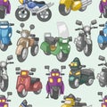 Seamless motorcycle pattern