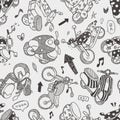 Seamless motorcycle pattern