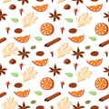 Seamless mulled wine pattern