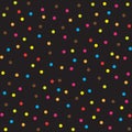 Seamless multicolor dot pattern, vector background Royalty Free Stock Photo