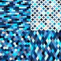Seamless multicolor geometric tiles pattern Royalty Free Stock Photo