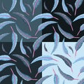 Seamless multicolored quill pattern