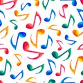 Seamless musical pattern - notes