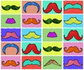 Seamless Mustaches pattern