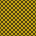 Seamless Mustard Yellow and Black Checkered Fabric Pattern Background Texture Royalty Free Stock Photo