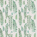 Seamless natural botanical watercolor pattern
