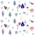 Seamless natural ornament pattern