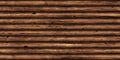 Seamless natural wood log cabin wall background texture