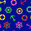 Seamless nautical pattern suitable for kids