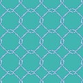 Seamless nautical rope knot pattern. Royalty Free Stock Photo