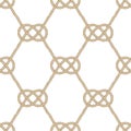 Seamless nautical rope pattern. Carrick Bend knot