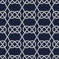 Seamless nautical rope pattern. Carrick Bend knot