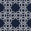 Seamless nautical rope pattern. Carrick Bend knot