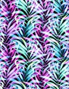Seamless neon palm pattern Royalty Free Stock Photo