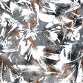 Seamless neutral and white grungy classic abstract surface pattern design for print.