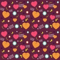 Seamless nice hearts patterns