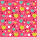 Seamless nice hearts patterns