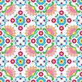 Seamless Norwegian traditional folk art Bunad pattern - Rosemaling style embroidery Royalty Free Stock Photo