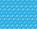 Seamless Ocean wave pattern for Fabric and textile printing, wrapping paper, backdrops and background, packaging, web banners, sea Royalty Free Stock Photo