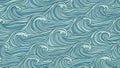 Seamless Ocean Waves Pattern Background Blue Teal Water Texture Abstract Sea Ripples Design Element Royalty Free Stock Photo