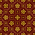 Seamless Octagon Shape Background Contemporary Thai Art Patterns