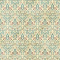 Seamless ogee pattern. Vintage damask print. Bohemian ornament for pillows, blankets, home decor, wallpapers. Vector illustration