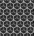 Seamless op art geometric pattern. 3D illusion Royalty Free Stock Photo